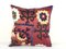 Uzbek Hand Embroidery Suzani Square Cushion Cover, 2010s 1