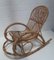 Rocking Chair Noorwolde Mid-Century en Rotin attribuée à Rohé Noordwolde pour Rohé Noordwolde, 1950s 1