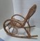 Mid-Century Rattan Noorwolde Rocking Chair attributed to Rohé Noordwolde for Rohé Noordwolde, 1950s 9