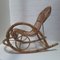 Mid-Century Rattan Noorwolde Rocking Chair attributed to Rohé Noordwolde for Rohé Noordwolde, 1950s, Image 4