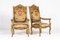 Französische Rengency Armlehnstühle aus vergoldetem Holz, 2er Set 7