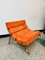 Lounge Chair in Orange Velor and Chrome-Plated Frame Arctic 5 by Armen Gharabegian, 2000s, Image 1