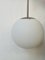 Lampe Ball en Acier Inoxydable et Verre Givré de Peill & Putzler, 1980s 3