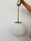 Lampada a sfera in acciaio inossidabile e vetro satinato di Peill & Putzler, anni '80, Immagine 4