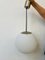 Lampe Ball en Acier Inoxydable et Verre Givré de Peill & Putzler, 1980s 4