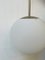 Lampe Ball en Acier Inoxydable et Verre Givré de Peill & Putzler, 1980s 2