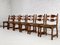 Stühle aus Holz & Stoff von Guillerme Et Chambron, 1950er, 6er Set 2