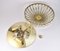 Floral Flush Mount in Glass and Brass from H. Richter, 1950s 12