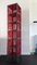 Kunstvolles Design Regal aus rohem Stahl mit roten Fäden, 1990er 1