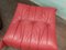 Red Leather Togo Corner Seat & Pouf by Michel Ducaroy for Ligne Roset, 1974, Image 7