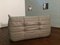 Dark Grey Leather Togo Sofa Set by Michel Ducaroy for Ligne Roset,Set of 3 46