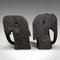 Antique Hand Carved Elephant Bookends, 1880, Set of 2 4