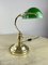 Ministerial Lamp in Golden Metal and Colored Glass, Italy, 1980s 3