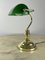 Ministerial Lamp in Golden Metal and Colored Glass, Italy, 1980s 4