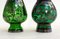 Kleine Art Deco Souvenirs aus Grünem mundgeblasenem Glas & Silber Dekor, Venedig, 1930er, 2er Set 10