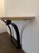 Vintage Travertine and Forged Iron Console, 1935 3