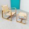 Rationalist Armchair and Pouf by Giuseppe Pagano for Arredi Bocconi, 1938, Set of 2 7