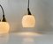 Small Danish Modern Pendant Lamps in Brass & White Opaline Glass, 1970s, Set of 2 3