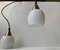 Small Danish Modern Pendant Lamps in Brass & White Opaline Glass, 1970s, Set of 2 4