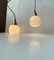 Small Danish Modern Pendant Lamps in Brass & White Opaline Glass, 1970s, Set of 2, Image 6