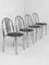 Bauhaus Style Chairs in Chromed Tubular Steel and Seated in Imitation Leather by Robert Mallet-Stevens, Set of 4, Image 5