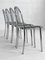 Bauhaus Style Chairs in Chromed Tubular Steel and Seated in Imitation Leather by Robert Mallet-Stevens, Set of 4, Image 4