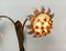 Italienische Mid-Century Metall Sonnenblumen Wandlampe, 1960er 3