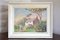 Neil Miners, Landscape Scene with Cottage, Oil on Board, 1950s, Framed 2