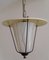 Deutsche Mid-Century Deckenlampe in Laternenform, 1950er 4