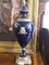 Cobalt Blue Porcelain Vases with Painting and Bronzes, Set of 2 6