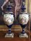 Cobalt Blue Porcelain Vases with Painting and Bronzes, Set of 2 1