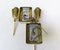 Lámparas de pared con antorchas, años 50, latón, beige, vidrio, juego de 2, años 50, Imagen 18