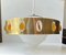 Danish Prism Ceiling Lamp in Opaline Glass and Brass, 1970s, Image 1