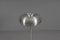 Lámpara de pie Donut era espacial de aluminio cepillado, años 70, Imagen 10