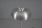 Lámpara de pie Donut era espacial de aluminio cepillado, años 70, Imagen 9