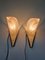 Art Deco Wall Lights in Glass and Brass, Set of 2 2