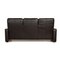 Leather Three-Seater Black Sofa from Laauser 9