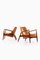 Easy Chairs in Teak and Leather attributed to Ib Kofod-Larsen, 1950s, Set of 2, Image 4