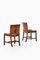 Sedie da pranzo in mogano e pelle attribuite a Kaare Klint, anni '30, set di 4, Immagine 3