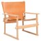 Safari Chair in Beech and Saddle Leather by Kai Winding, 1960s, Image 1