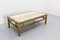 Mid-Century French Travertine and Gilt Brass Coffee Table in the style of Guy Lefevre Style, 1970s 3