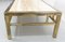 Mid-Century French Travertine and Gilt Brass Coffee Table in the style of Guy Lefevre Style, 1970s, Image 7