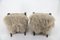 H 269 Armchairs in Sheepskin from Hala, 1940s, Set of 2, Image 6