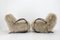H 269 Armchairs in Sheepskin from Hala, 1940s, Set of 2, Image 2