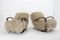 H 269 Armchairs in Sheepskin from Hala, 1940s, Set of 2, Image 4