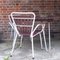 Tavolo e sedie da giardino in acciaio tubolare e teak verniciato di Daneline, Danimarca, anni '60, set di 3, Immagine 8