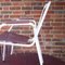 Tavolo e sedie da giardino in acciaio tubolare e teak verniciato di Daneline, Danimarca, anni '60, set di 3, Immagine 7