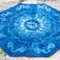 Alfombra vintage octogonal de lana azul de Louis De Poortere, años 70, Imagen 3