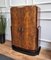 Italian Art Deco Burl Wood and Marble Top Cabinet, 1950s, Image 4