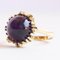 Vintage 14k Yellow Gold and Cabochon Cut Amethyst Ring, 1960s, Image 7